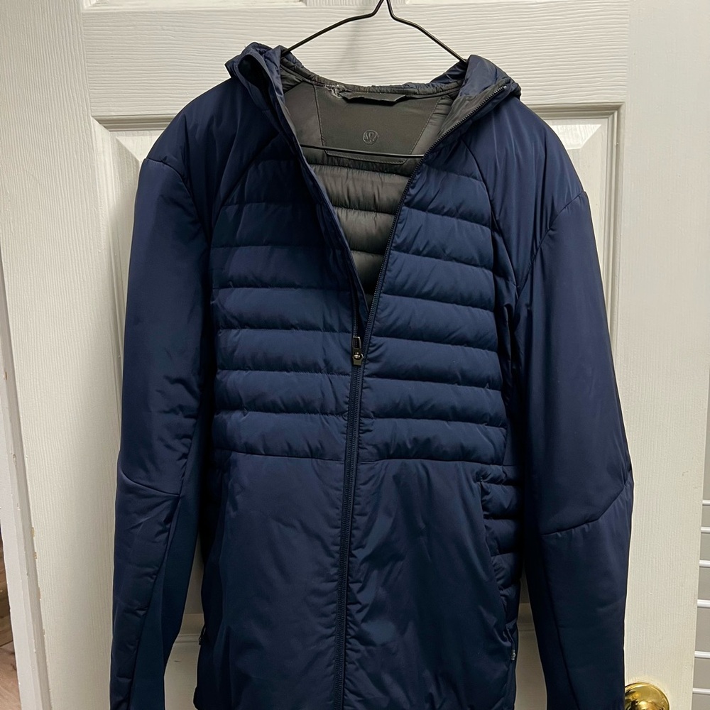 ❌SOLD❌ Lululemon Down for it all Hoodie Men's Navy Blue Jacket